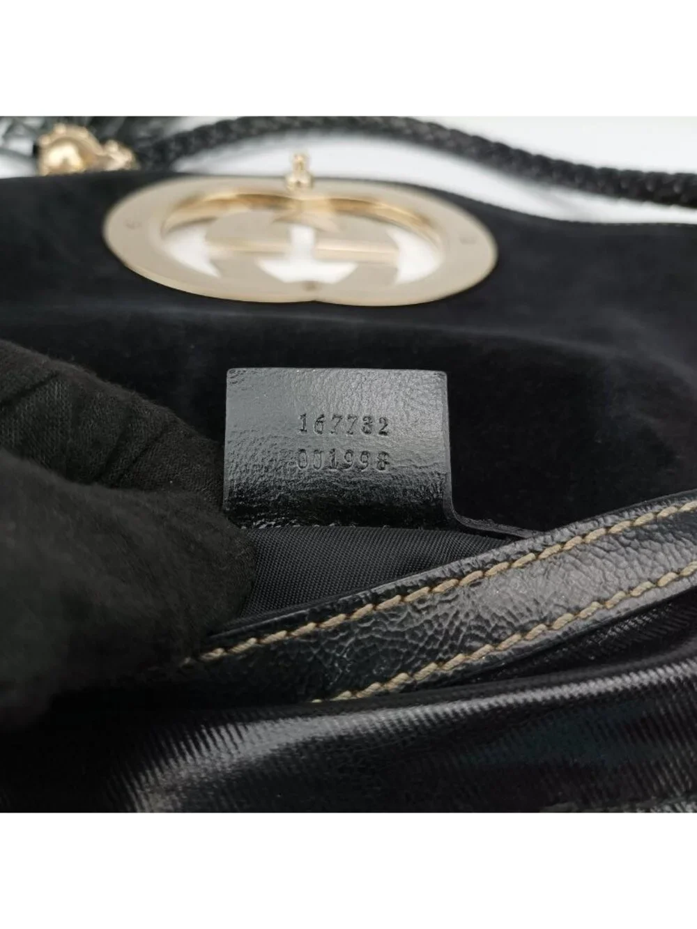Gucci Dearlux Brit Hobo Black Leather